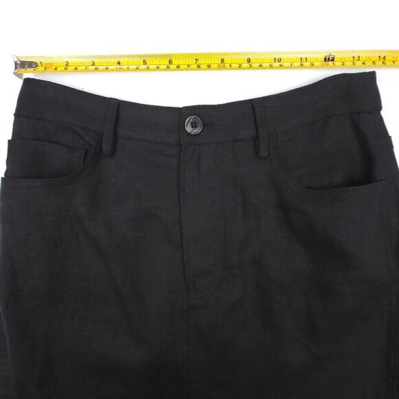 NEW Reformation Tazz Maxi Linen Skirt Black 90s Quiet Luxury Old Money Minimal 2 - Picture 3 of 7